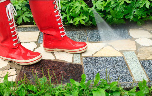 Red Boots and Pressure Washing